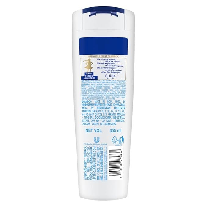CLINIC PLUS Strength & Shine Shampoo, 355 ml
