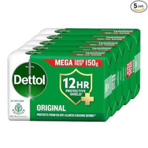 Dettol Bathing Soap Bar 150g (Pack of 5)