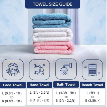 100% Cotton Large Bath Towel Combo Pack 500 GSM (70X140_cm.) - Image 4