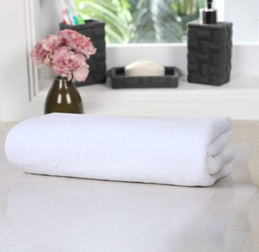 100% Cotton Hotel & Spas Large Premium White Bath Towel