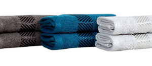 6 Pieces face Towel Set 500 GSM (33x33_cm.) (Grey,Teal ,Silver)