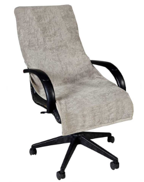 500 GSM Cotton Solid Chair Towel with Tie Knots (Beige)