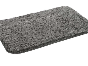 Solid Modern Bath Mat (Grey, Cotton, 80x50x1 cm) 1 Piece