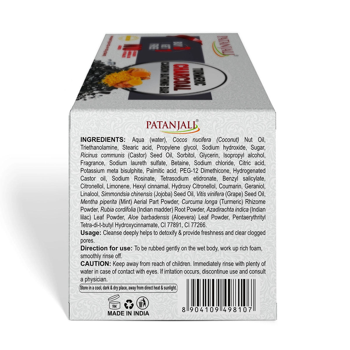 Patanjali Turmeric Charcoal Bathing Bar