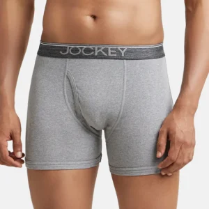 Jockey 8009 Boxer Brief (Grey Melange) Pack of 2